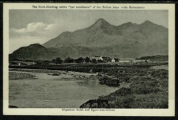 Ref 1308 - Early Postcard - Sligachan Hotel & Sgurr-nan-Gillean - Isle Of Skye Scotland - Inverness-shire