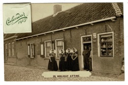 Ref 1308 - 1913 Ethnic Calender Novelty Postcard - Group Of Women In Holiday Attire Holland Netherlands - Europe