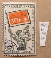 1957 Czechoslovakia Plate Defect Mi 1028 (DV17/1) - Plaatfouten En Curiosa