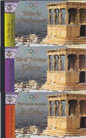 NATIONS UNIES - 2004 LOT DE 3 CARNETS 3 LANGUES - LA GRECE PATRIMOINE MONDIAL  - 6 FEUILLETS DE 4 TIMBRESX3 / 1 - Libretti