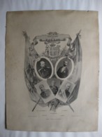 Affiche. Souvenir De Toulon Octobre 1893 France Et Russie. Tsar Alexandre III, Sadi Carnot. - Posters