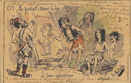 Delcampe - Illustration B. Moloch: Le Portrait à Travers Les âges - 1 Le Dessin Préhistorique - Carte Dos Simple - Moloch