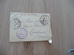 Lettre En Franchise Militaire Cachet Bleu 31ème Section Du COA + 2 Cdv Dont 1 D'un Adjudant - Sellos Militares Desde 1900 (fuera De La Guerra)