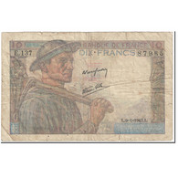 France, 10 Francs, 10 F 1941-1949 ''Mineur'', 1947, 1947-01-09, B, Fayette:8.17 - 10 F 1941-1949 ''Mineur''