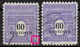 France 1945 -  Variété - Arc De Triomphe 2ème Série  - Y&T N° 705 (o) - Voir Descriptif . - Used Stamps