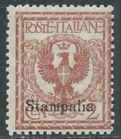 1912 EGEO STAMPALIA AQUILA 2 CENT MNH ** - RA5-2 - Aegean (Stampalia)