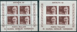 Turquie - 1982 - Yt BF 24 Et 24a - "Antalya 82" - Exposition Philatélique - ** - Dentelé Et Non Dentelé - Ungebraucht