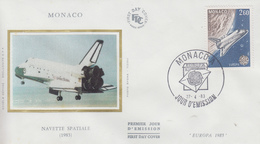 Enveloppe  FDC   1er  Jour   MONACO   EUROPA     Navette  Spatiale   1983 - 1983