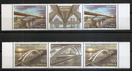 SERBIA 2018,EUROPA CEPT,BRIDGES,PONTS,BRUCKE,BEOGRAD,NOVI SAD,,,MNH - 2018