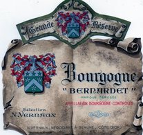 Etiquette De Vin Bourgogne "Bernardet" Années 50. - Bourgogne