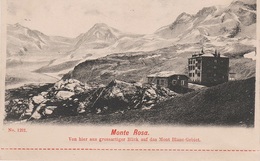 AK Monte Rosa Dufourspitze Blick Mont Blanc Gletscher Glacier A Zermatt Täsch Alpen Alpes Wallis VS Suisse Schweiz Swiss - Täsch