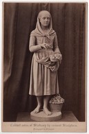 Photo Originale XIXéme Cabinet Series Of Statuary By Eminent Sculptors German Flower Girl By Capt. Count Gleichen - Oud (voor 1900)