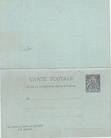 CONGO FRANCAIS     ENTIER POSTAL/GANZSACHE/POSTAL STATIONERY  CARTE AVEC REPONSE - Covers & Documents