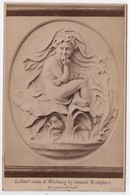 Photo Originale XIXéme Cabinet Series Of Statuary By Eminent Sculptors Bas Relief Puck By Meridyth Thomas - Oud (voor 1900)