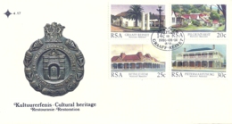 South Africa RSA 1986 Cultural Heritage - Restoration Projects FDC Scott 670-673 - Lettres & Documents