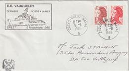 France EE Vauquelin Brest 1986 - Correo Naval