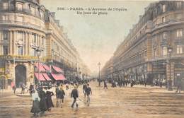 75001-PARIS-L'AVENUE DE L'OPERA UN JOUR DE PLUIE - Arrondissement: 01