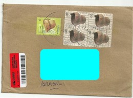 ARGENTINA To Brazil Cover Sent In 2014 With 05 Topical Stamps Registered (GN 0174) - Covers & Documents