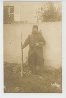 GUERRE 1914-18 - Belle Carte Photo Portrait Militaire (N°52 Sur Uniforme) écrivant à Sa Famille Habitant à VOISEY - (52) - Guerra 1914-18
