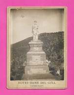 66 Calmeilles 1890-1900 RRRARE Notre-Dame Del Coll  Statue Disparue  Photo Format Cabinet  Dos Scanné Sans éditeur - Antiche (ante 1900)