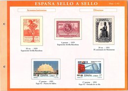 SPAÑA SELLO A SELLO. COLECCIÓN LIMITADA Y NUMERADA. Hoja C-03  ACONTECIMINTOS - Proofs & Reprints