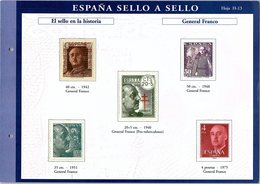 SPAÑA SELLO A SELLO. COLECCIÓN LIMITADA Y NUMERADA. Hoja H-13 EL SELLO EN LA HISTORIA - Probe- Und Nachdrucke