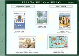 SPAÑA SELLO A SELLO. COLECCIÓN LIMITADA Y NUMERADA. Hoja L-05  LUGARES DE ESPANA ISLAS CANARIAS - Proeven & Herdrukken