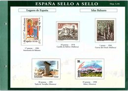 SPAÑA SELLO A SELLO. COLECCIÓN LIMITADA Y NUMERADA. Hoja L-04  LUGARES DE ESPANA ISLAS BALEARES - Essais & Réimpressions