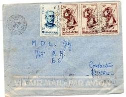 Lettre Par Avion De Antsirabe (31.07.1951) Pour Constantine - Brieven En Documenten