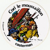 BOB DE MOOR. CORI LE MOUSSAILLON. RARE Autocollant PUB CASTERMAN. Années 80. - Autocollants