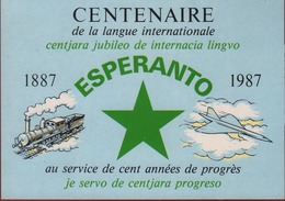 Espéranto Carte Postale Centenaire Esperanto 1887 - 1987 Neuve - Esperanto