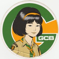 LELOUP. Le Sourire De YOKO TSUNO. RARE Autocollant PUB GCB (Guides Catholiques De Belgique) Années 80 - Aufkleber