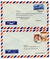 Turkey 1950‘s 2 Airmail Covers Galata & Istanbul To Hildesheim Germany - Storia Postale