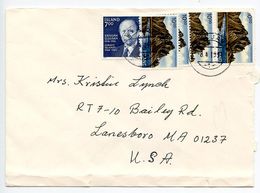 Iceland 1991 Cover Reykjavik To Lanesboro MA, Scott 585 & 728 X 4 - Briefe U. Dokumente