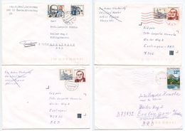 Slovakia 1990‘s 4 Covers Poprad, Sarisske Michalany & Sabinov To Esslingen Germany - Lettres & Documents