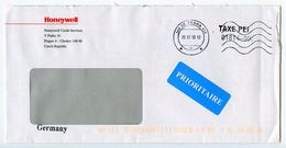 Czech Republic 2010 Postage Paid Cover Prague To Germany - Briefe U. Dokumente