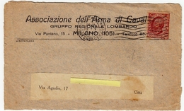 RITAGLIO DI BUSTA - ASSOCIAZIONE DELL'ARMA DI CAVALLERIA - GRUPPO REGIONALE LOMBARDO - MILANO - Vedi Retro - Seals Of Generality