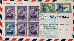 1941 , GUINEA PORTUGUESA , PAN AMERICAN AIRWAYS - PRIMER VUELO BOLAMA - SAN JUAN , LLEGADA AL DORSO - Portuguese Guinea