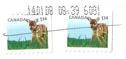 CANADA To Brazil - Cover Sent In 2014 - Bambi Deer - Hand Cancel (GN 0210) - Brieven En Documenten