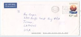 Hong Kong 2000 Airmail Cover To Torrance CA, Scott 797 Chinese Junk Ships & Dolphins - Storia Postale