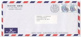 Hong Kong 1990‘s Airmail Cover Kowloon To Farm Hills MI, Scott 864 Victoria Harbour - Storia Postale