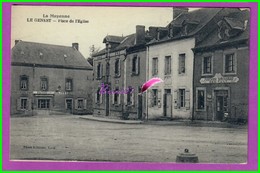 CPA  (53 Mayenne)  - LE GENEST - Place De L'Eglise - Vue Sur Foucher Rousseau Débitant - écrite Au Dos - Le Genest Saint Isle