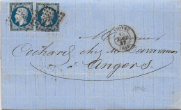 1857 - LETTRE 2° ECHELON De BAYONNE (BASSES PYRENEES) - 1853-1860 Napoleon III