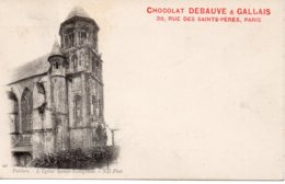 Cpa Poitiers L'église Ste Radegonde, Chocolat Debauve Et Gallais - Poitiers