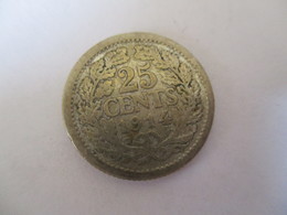 Netherlands: 25 Cents 1914 - 25 Centavos