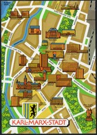 C6569 - Karl Marx Stadt - Stadtplan Stadtkarte - Entwurf Scheuner - Chemnitz (Karl-Marx-Stadt 1953-1990)