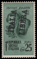 Italia - Comitato Liberazione Nazionale - FRATELLI BANDIERA  25 C. Verde Azzurro / ITALIA LIBERA - 1945 - Centraal Comité Van Het Nationaal Verzet (CLN)
