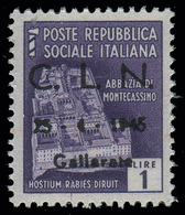 Italia - Comitato Liberazione Nazionale / GALLARATE - Lire 1 Violetto  "Monumenti Distrutti" / 25-4-1945 - Nationales Befreiungskomitee