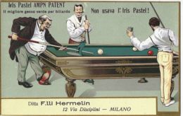 BILIARDO GESSO IRIS PASTEL MILANO F.LLI HERMELIN 1900 RARA - Advertising