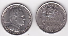 MONACO. 1 FRANC 1960 RAINIER III - 1960-2001 Nieuwe Frank